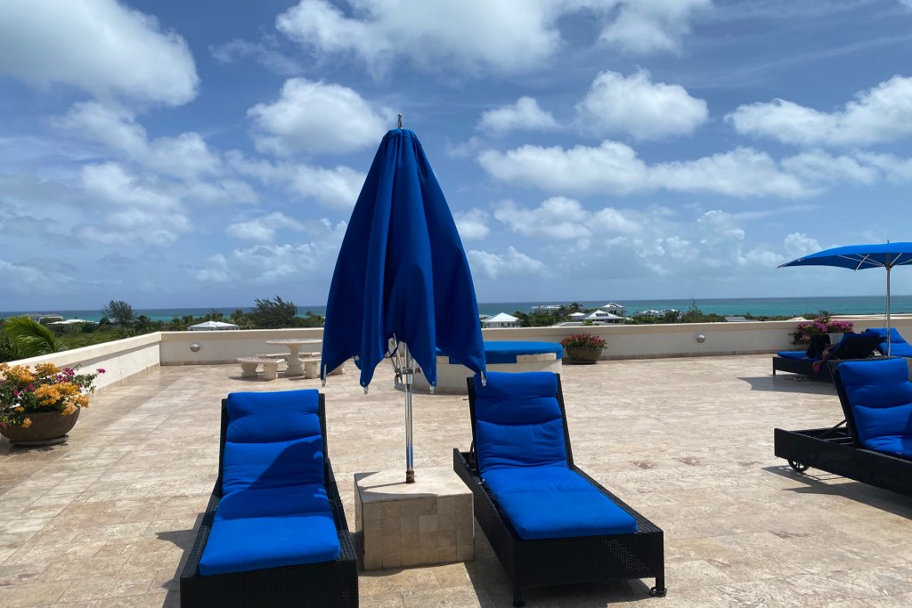 A view of the island from our terrace, La Vista Azul, Providenciales