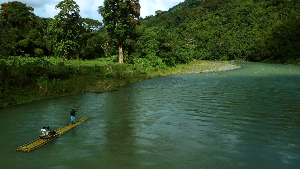 Bamboo rafting, Jamaica.