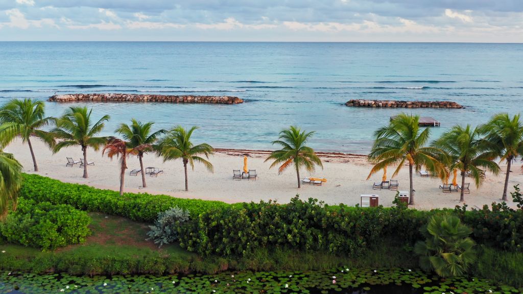 A tropical beach in Jamaica.
